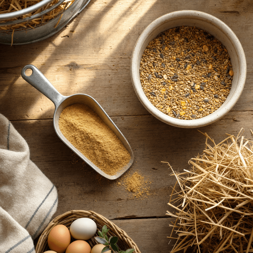 Daily feed routine for backyard chickens