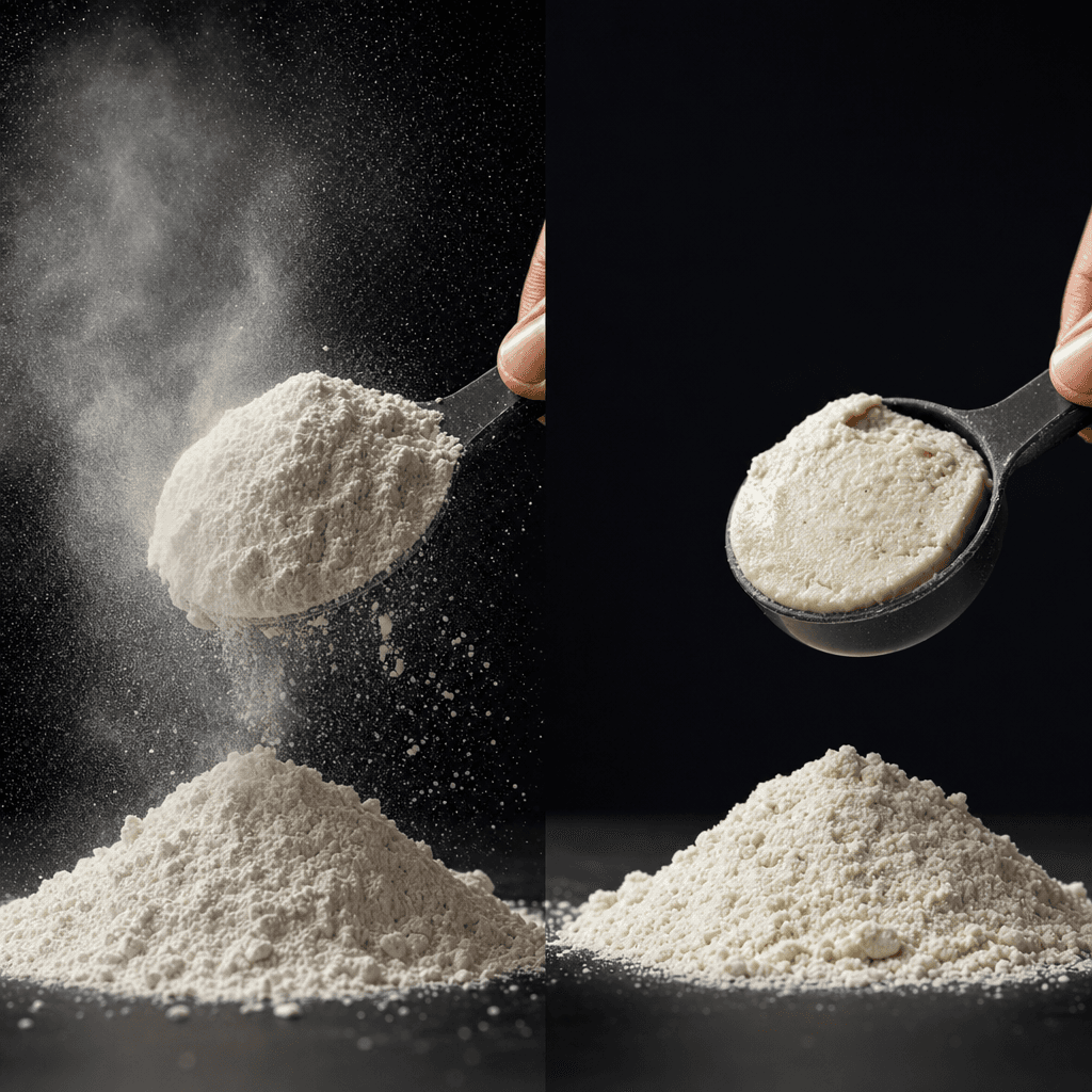 Dust-controlled Peck Purity scoop for chicken feed